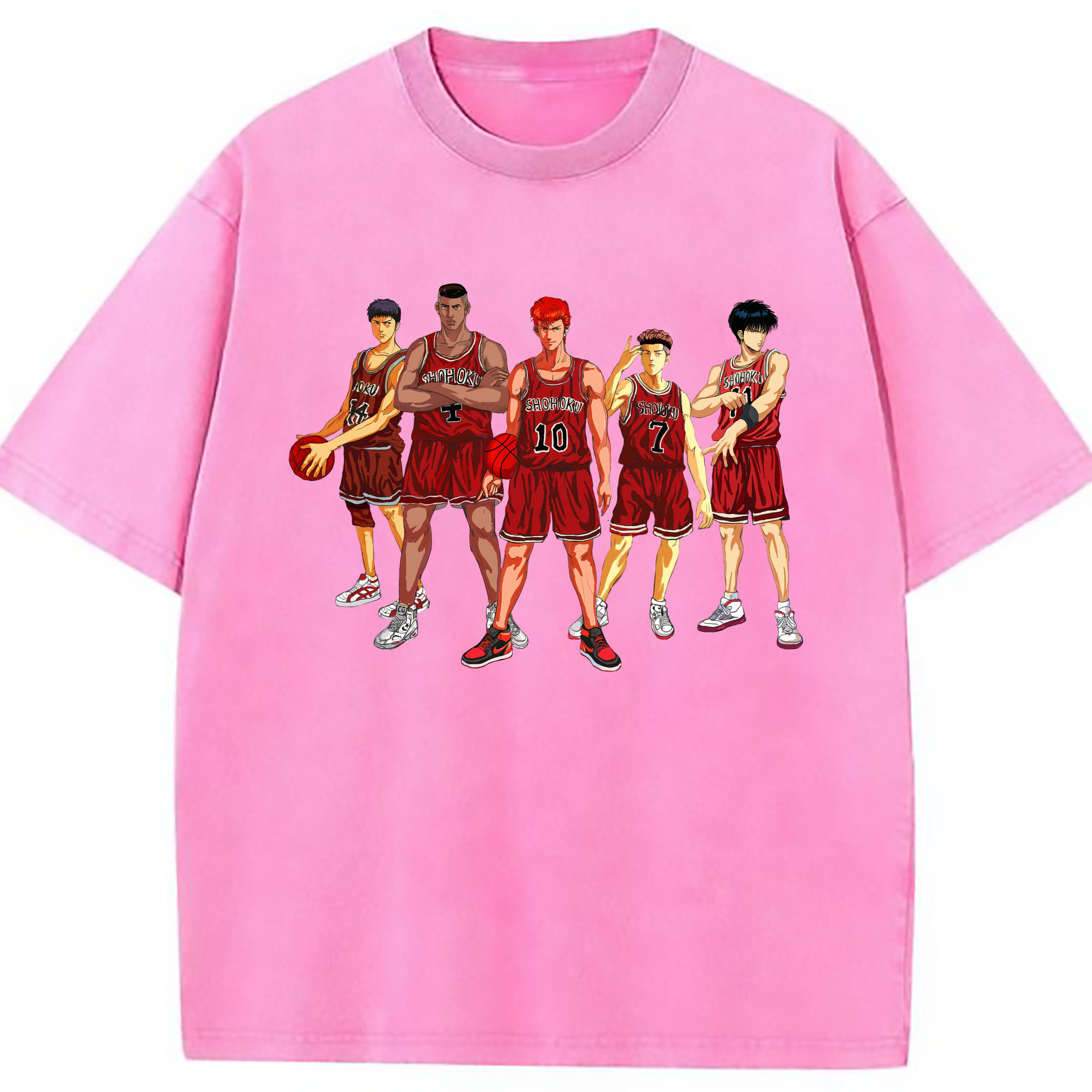 （画像用） SLAM DUNK／スラムダンク 綿100% ヴィンテージ風 半袖Tシャツ（フロントプリント）